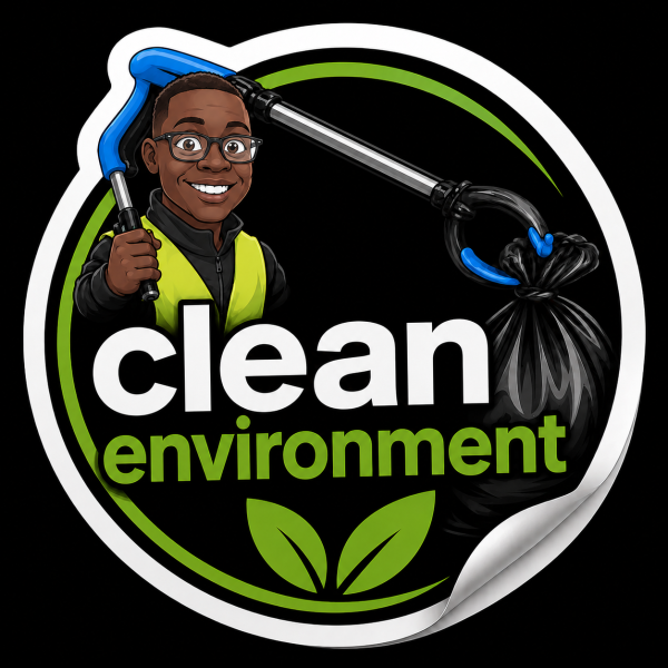 Clean environment character sticker